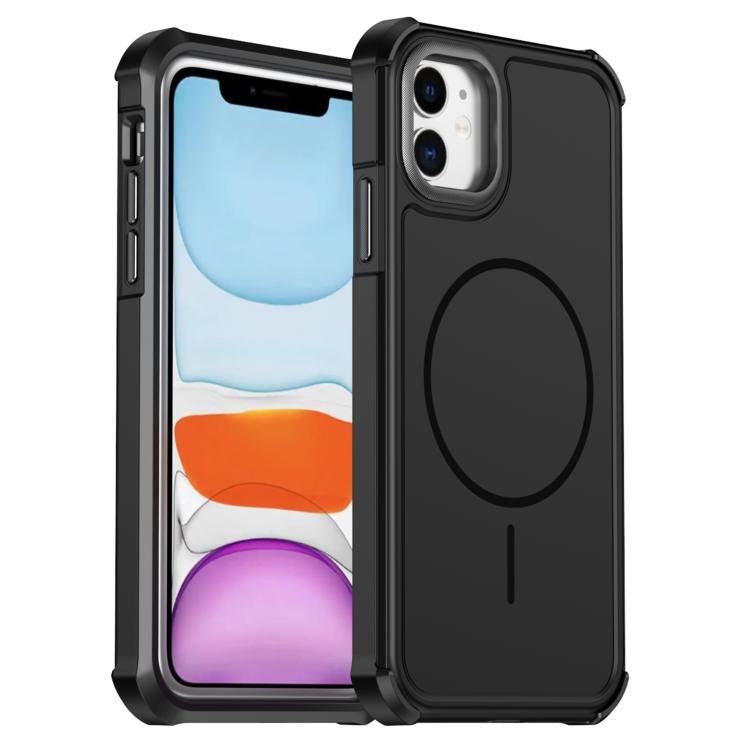 Custodia per telefono antiurto 2 in 1 con airbag magnetico, tinta unita., For iPhone 11 Pro Max, For iPhone 11