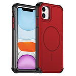 Custodia per telefono antiurto 2 in 1 con airbag magnetico, tinta unita., For iPhone 11 Pro Max, For iPhone 11