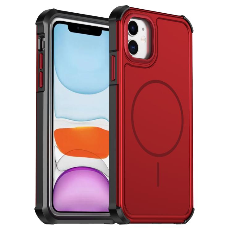 Custodia per telefono antiurto 2 in 1 con airbag magnetico, tinta unita., For iPhone 11 Pro Max, For iPhone 11