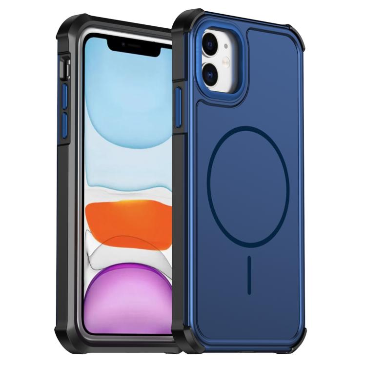 Custodia per telefono antiurto 2 in 1 con airbag magnetico, tinta unita., For iPhone 11 Pro Max, For iPhone 11