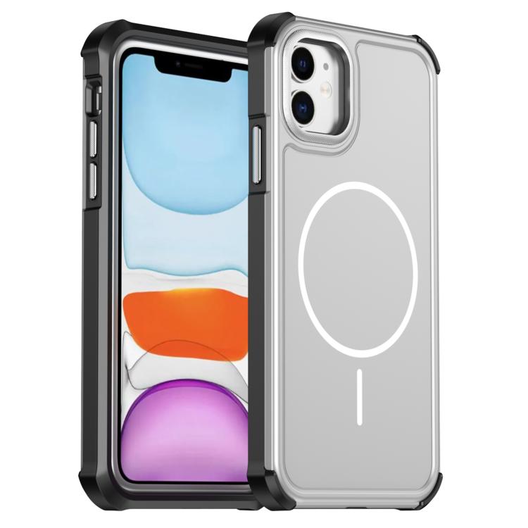 Custodia per telefono antiurto 2 in 1 con airbag magnetico, tinta unita., For iPhone 11 Pro Max, For iPhone 11