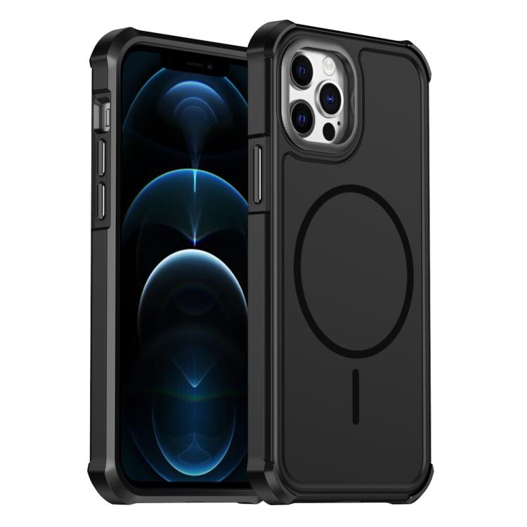 Custodia per telefono antiurto 2 in 1 con airbag magnetico, tinta unita., For iPhone 13 Pro Max, For iPhone 13 Pro, For iPhone 12 / 12 Pro, For iPhone 12 Pro Max