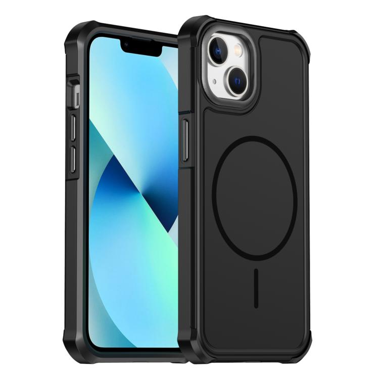 Custodia per telefono antiurto 2 in 1 con airbag magnetico, tinta unita., For iPhone 15, For iPhone 14 / 13, For iPhone 14 Pro, For iPhone 14 Pro Max