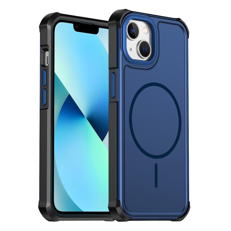 Custodia per telefono antiurto 2 in 1 con airbag magnetico, tinta unita., For iPhone 15, For iPhone 14 / 13, For iPhone 14 Pro, For iPhone 14 Pro Max