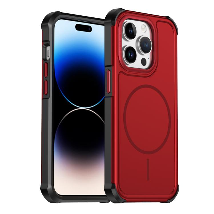 Custodia per telefono antiurto 2 in 1 con airbag magnetico, tinta unita., For iPhone 15, For iPhone 14 / 13, For iPhone 14 Pro, For iPhone 14 Pro Max