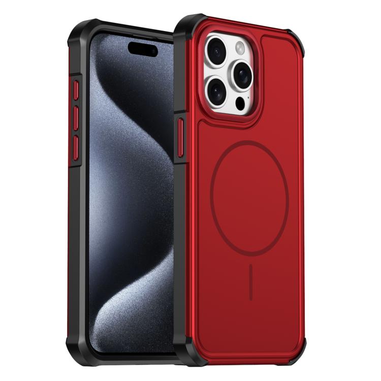 Custodia per telefono antiurto 2 in 1 con airbag magnetico, tinta unita., For iPhone 16, For iPhone 15 Pro Max, For iPhone 15 Pro, For iPhone 15 Plus / 14 Plus