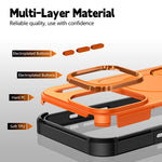 Custodia per telefono antiurto 2 in 1 con airbag magnetico, tinta unita., For iPhone 16, For iPhone 15 Pro Max, For iPhone 15 Pro, For iPhone 15 Plus / 14 Plus