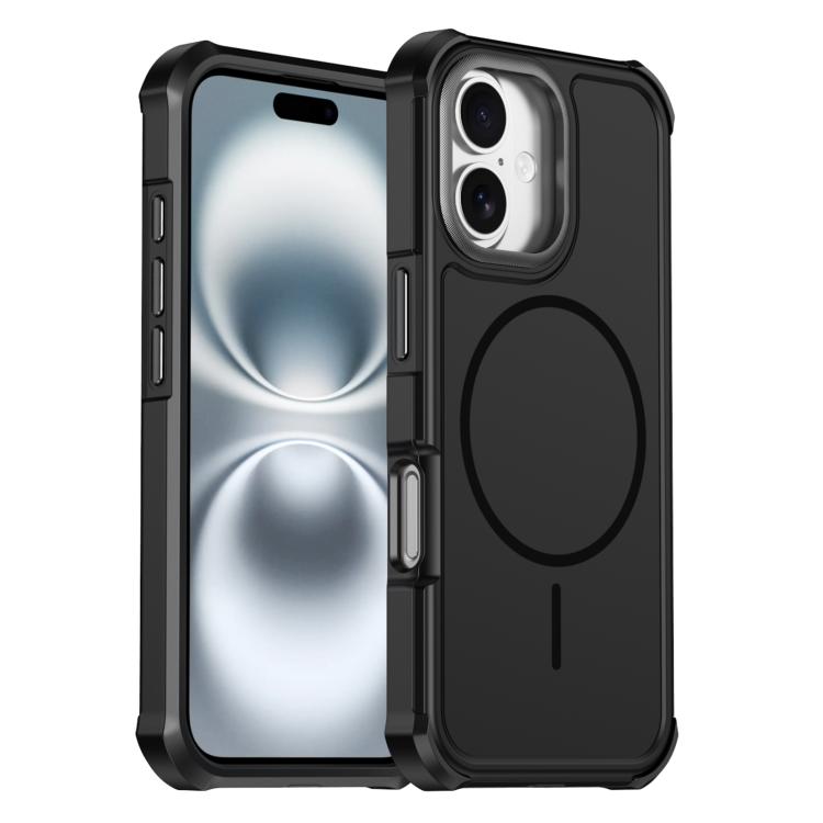 Custodia per telefono antiurto 2 in 1 con airbag magnetico, tinta unita., For iPhone Air, For iPhone 16 Pro Max, For iPhone 16 Pro, For iPhone 16 Plus
