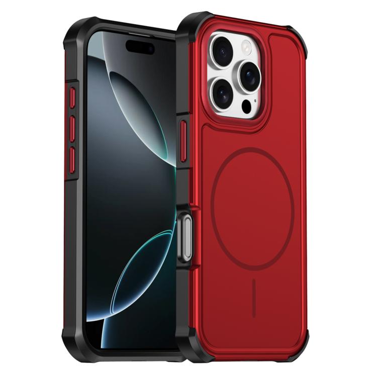 Custodia per telefono antiurto 2 in 1 con airbag magnetico, tinta unita., For iPhone Air, For iPhone 16 Pro Max, For iPhone 16 Pro, For iPhone 16 Plus