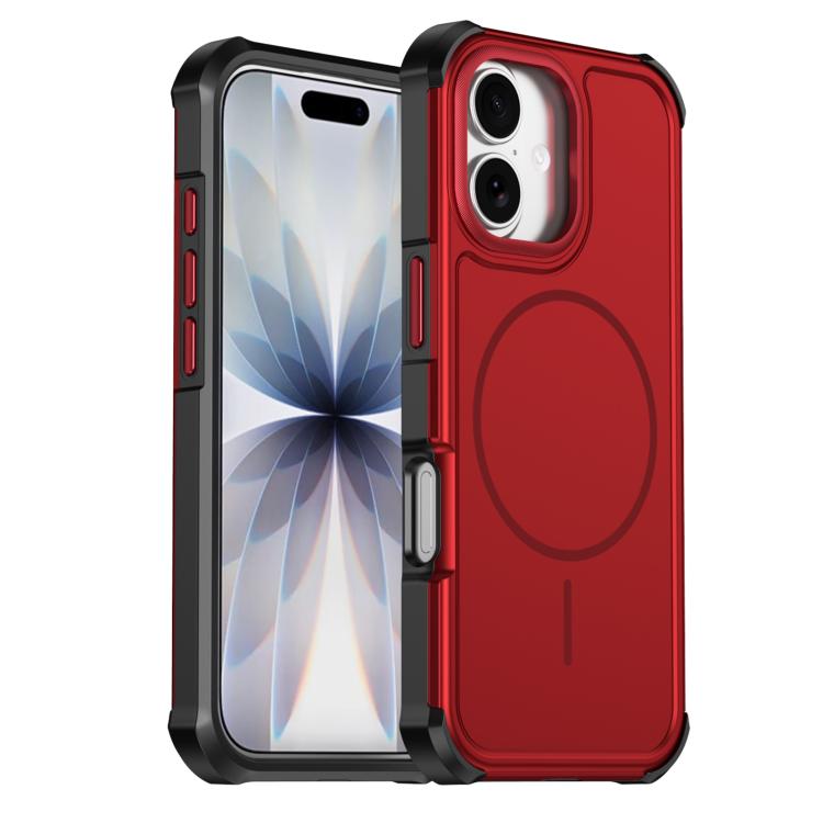 Custodia per telefono antiurto 2 in 1 con airbag magnetico, tinta unita., For iPhone 17e / 16e, For iPhone 17 Pro Max, For iPhone 17 Pro, For iPhone 17
