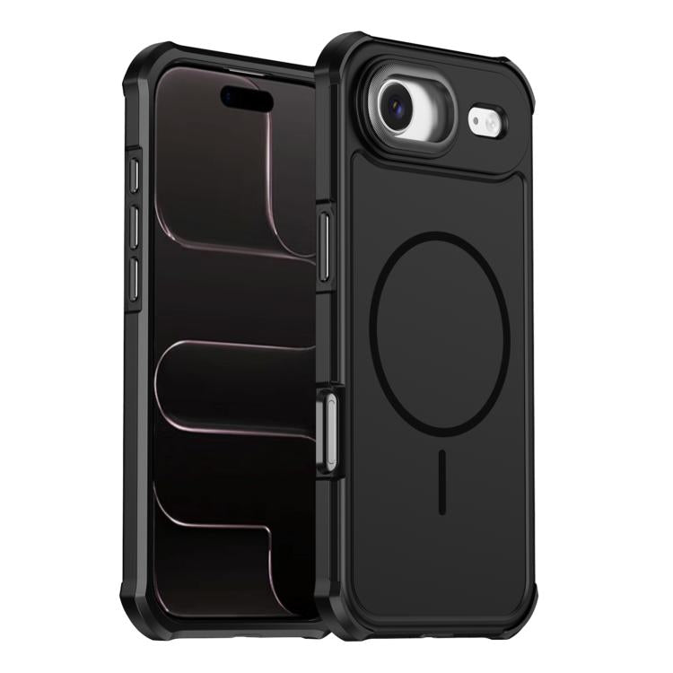 Custodia per telefono antiurto 2 in 1 con airbag magnetico, tinta unita., For iPhone Air, For iPhone 16 Pro Max, For iPhone 16 Pro, For iPhone 16 Plus