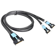 WG185 SlimeSAS MCIOx8 to 2xMCIOx4 Gen5MCIOx8 Server Data Adapter Cable, 0.5m