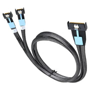 WG185 SlimeSAS MCIOx8 to 2xMCIOx4 Gen5MCIOx8 Server Data Adapter Cable, 0.5m