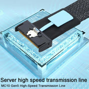 WG185 SlimeSAS MCIOx8 to 2xMCIOx4 Gen5MCIOx8 Server Data Adapter Cable, 0.5m