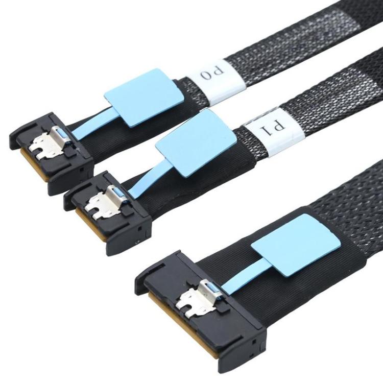 WG185 SlimeSAS MCIOx8 to 2xMCIOx4 Gen5MCIOx8 Server Data Adapter Cable, 0.5m