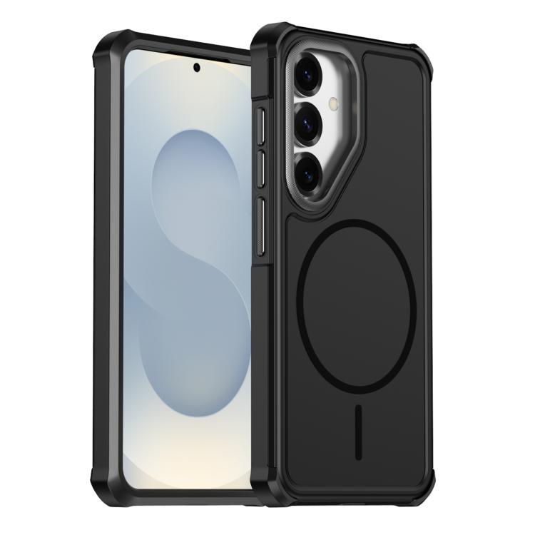 Custodia per telefono antiurto 2 in 1 con airbag magnetico, tinta unita., For Samsung Galaxy S26+ 5G, For Samsung Galaxy S26 Ultra 5G, For Samsung Galaxy S26 5G, For Samsung Galaxy S25 5G