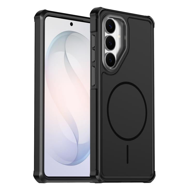 Custodia per telefono antiurto 2 in 1 con airbag magnetico, tinta unita., For Samsung Galaxy S26+ 5G, For Samsung Galaxy S26 Ultra 5G, For Samsung Galaxy S26 5G, For Samsung Galaxy S25 5G