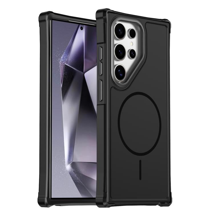 Custodia per telefono antiurto 2 in 1 con airbag magnetico, tinta unita., For Samsung Galaxy S25 Ultra 5G, For Samsung Galaxy S24 Ultra 5G, For Samsung Galaxy S23+ 5G