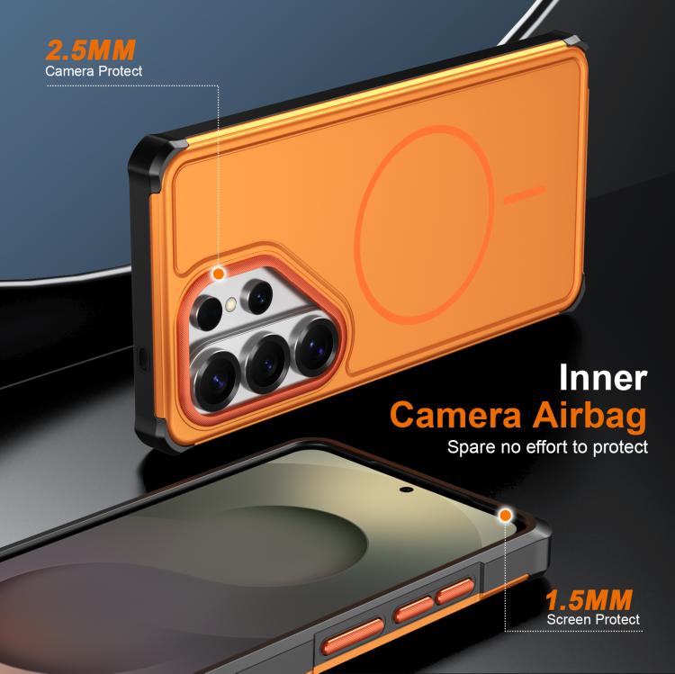 Custodia per telefono antiurto 2 in 1 con airbag magnetico, tinta unita., For Samsung Galaxy S26+ 5G, For Samsung Galaxy S26 Ultra 5G, For Samsung Galaxy S26 5G, For Samsung Galaxy S25 5G