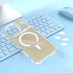 Custodia magnetica con supporto e lente camaleontica, For iPhone 17 Pro Max, For iPhone 17 Pro