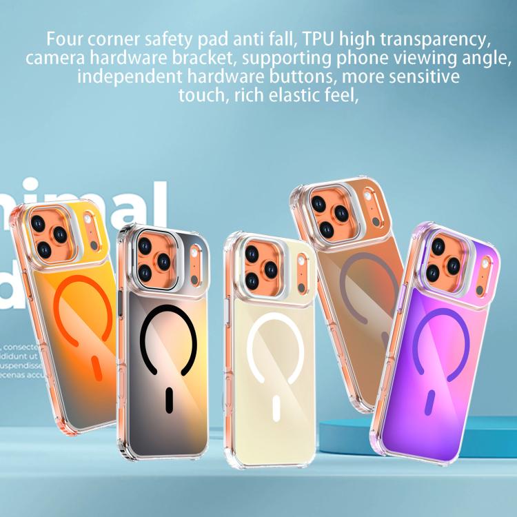 Custodia magnetica con supporto e lente camaleontica, For iPhone 17 Pro Max, For iPhone 17 Pro
