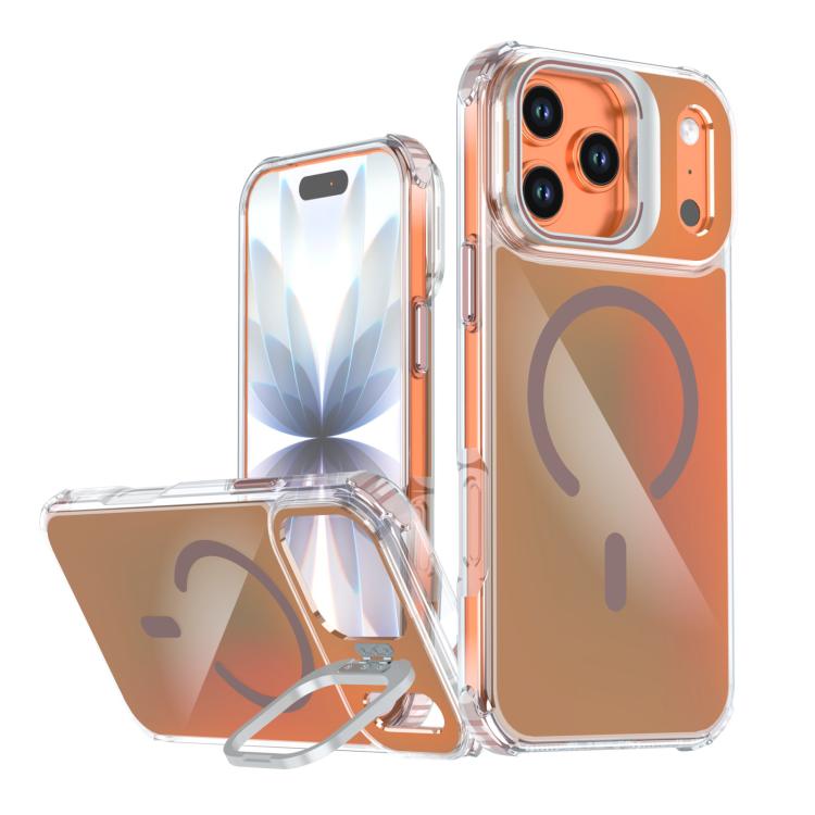 Custodia magnetica con supporto e lente camaleontica, For iPhone 17 Pro Max, For iPhone 17 Pro