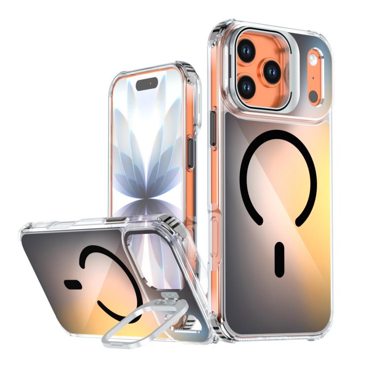 Custodia magnetica con supporto e lente camaleontica, For iPhone 17 Pro Max, For iPhone 17 Pro