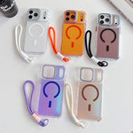 Custodia magnetica per telefono con supporto e cinturino da polso Chameleon Lens., For iPhone 17 Pro Max, For iPhone 17 Pro