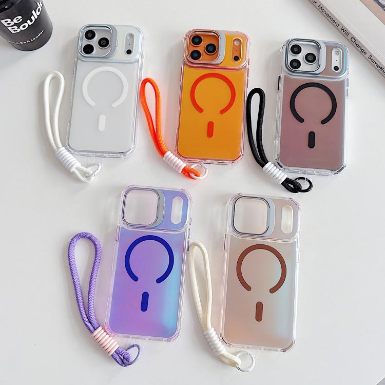 Custodia magnetica per telefono con supporto e cinturino da polso Chameleon Lens., For iPhone 17 Pro Max, For iPhone 17 Pro