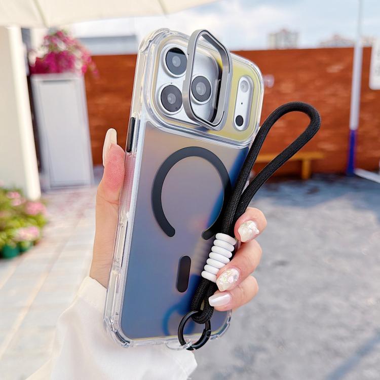 Custodia magnetica per telefono con supporto e cinturino da polso Chameleon Lens., For iPhone 17 Pro Max, For iPhone 17 Pro
