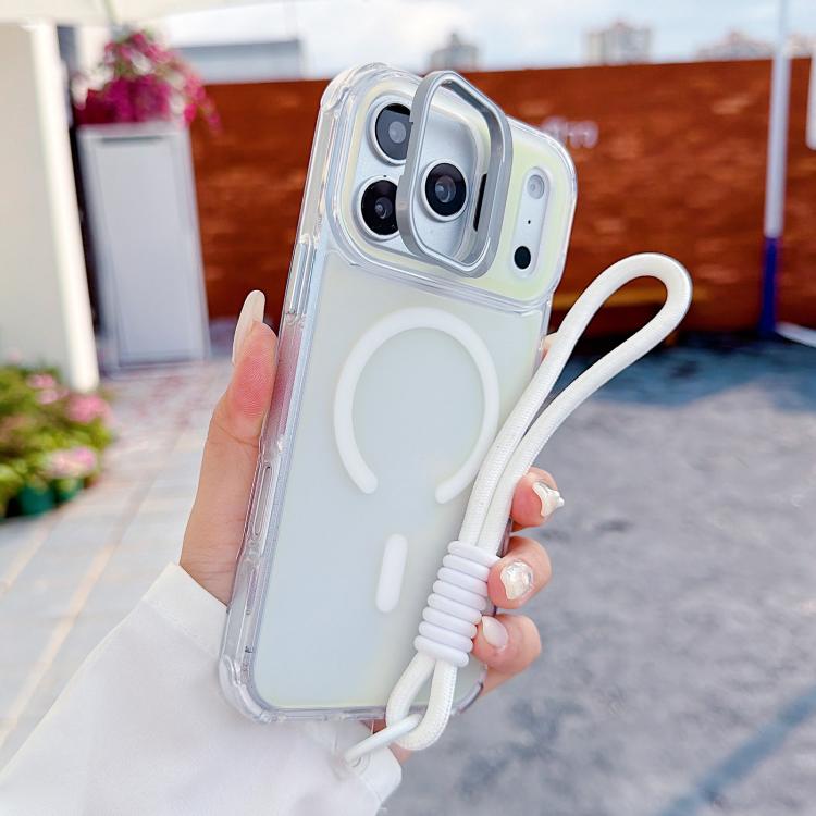 Custodia magnetica per telefono con supporto e cinturino da polso Chameleon Lens., For iPhone 17 Pro Max, For iPhone 17 Pro