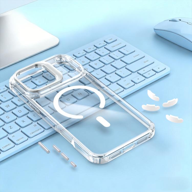 Custodia magnetica con supporto per obiettivo trasparente, For iPhone 17 Pro Max, For iPhone 17 Pro