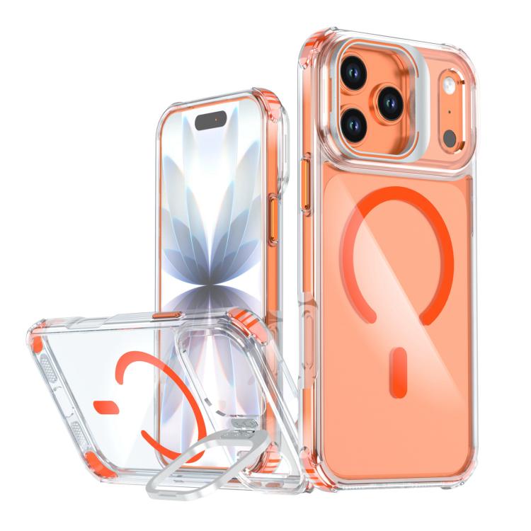 Custodia magnetica con supporto per obiettivo trasparente, For iPhone 17 Pro Max, For iPhone 17 Pro