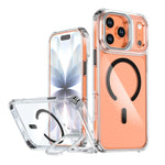 Custodia magnetica con supporto per obiettivo trasparente, For iPhone 17 Pro Max, For iPhone 17 Pro