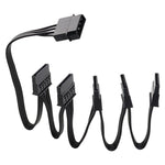 WG194 IDE 4 Pin to 5xSATA 15 Pin 1 to 5 Power Extension Hard Drive Adapter, 0.6m