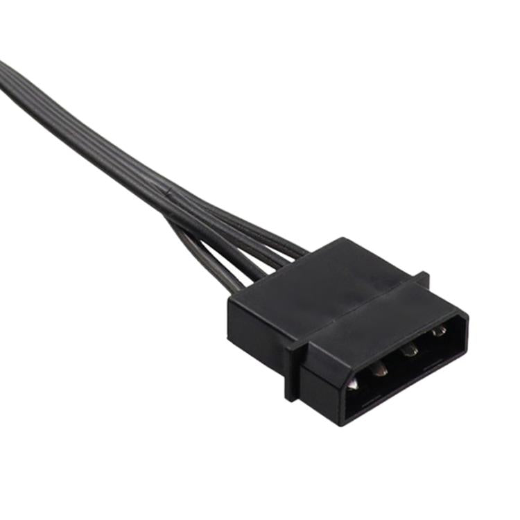 WG194 IDE 4 Pin to 5xSATA 15 Pin 1 to 5 Power Extension Hard Drive Adapter, 0.6m