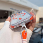 Custodia magnetica trasparente con supporto e cinturino da polso., For iPhone 17 Pro Max, For iPhone 17 Pro
