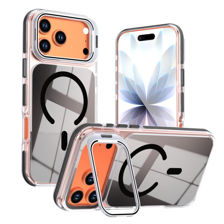 Custodia magnetica per telefono con supporto e lente camaleontica dai colori vivaci, For iPhone 17 Pro Max, For iPhone 17 Pro