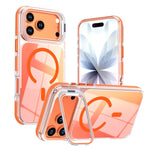 Custodia magnetica per telefono con supporto e lente camaleontica dai colori vivaci, For iPhone 17 Pro Max, For iPhone 17 Pro