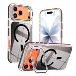 Custodia magnetica per telefono con supporto e lente camaleontica dai colori vivaci, For iPhone 17 Pro Max, For iPhone 17 Pro