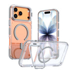 Custodia magnetica con supporto e lente trasparente dai colori vivaci per telefono., For iPhone 17 Pro Max, For iPhone 17 Pro