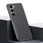 Custodia per telefono magnetica con texture in fibra di carbonio a forma di lama e piacevole al tatto., For Samsung Galaxy S23 5G