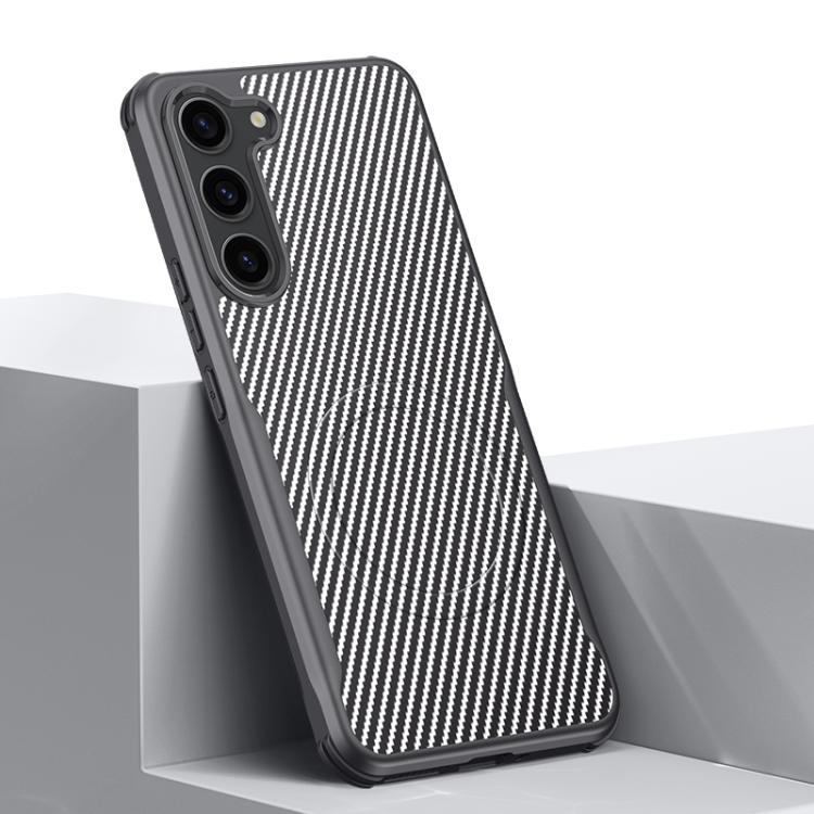 Custodia per telefono magnetica con texture in fibra di carbonio a forma di lama e piacevole al tatto., For Samsung Galaxy S25 5G, For Samsung Galaxy S25+ 5G, For Samsung Galaxy S25 Ultra 5G, For Samsung Galaxy S24 Ultra 5G, For Samsung Galaxy S24+ 5G ...