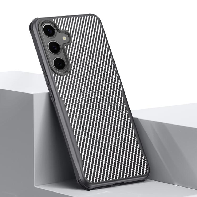 Custodia per telefono magnetica con texture in fibra di carbonio a forma di lama e piacevole al tatto., For Samsung Galaxy S25 5G, For Samsung Galaxy S25+ 5G, For Samsung Galaxy S25 Ultra 5G, For Samsung Galaxy S24 Ultra 5G, For Samsung Galaxy S24+ 5G ...