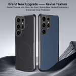 Custodia per telefono magnetica con texture in fibra di carbonio a forma di lama e piacevole al tatto., For Samsung Galaxy S25 5G, For Samsung Galaxy S25+ 5G, For Samsung Galaxy S25 Ultra 5G, For Samsung Galaxy S24 Ultra 5G, For Samsung Galaxy S24+ 5G ...