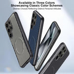 Custodia per telefono magnetica con texture in fibra di carbonio a forma di lama e piacevole al tatto., For Samsung Galaxy S23 5G