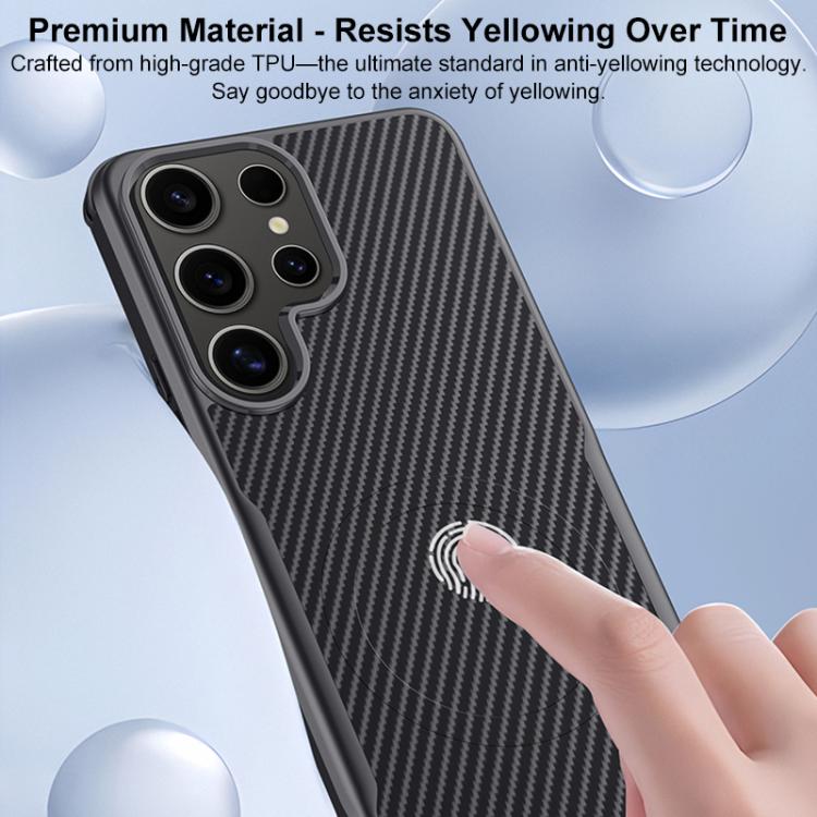 Custodia per telefono magnetica con texture in fibra di carbonio a forma di lama e piacevole al tatto., For Samsung Galaxy S25 5G, For Samsung Galaxy S25+ 5G, For Samsung Galaxy S25 Ultra 5G, For Samsung Galaxy S24 Ultra 5G, For Samsung Galaxy S24+ 5G ...