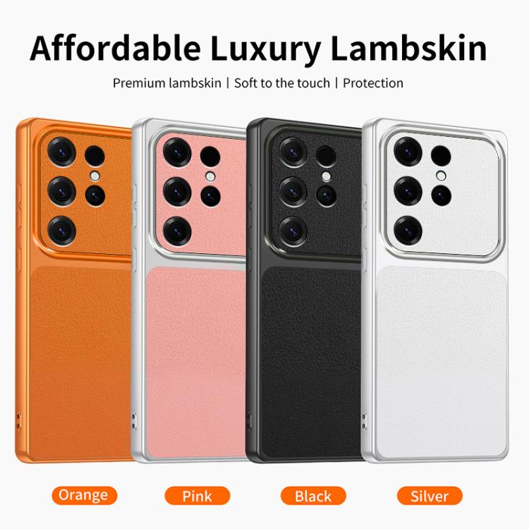 Custodia per telefono antiurto con effetto pelle di agnello, serie agnello., For Galaxy S25 Ultra 5G, For Galaxy S24 FE 5G, For Galaxy S24 Ultra 5G, For Galaxy S24+ 5G