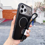 Custodia per telefono magnetica Mecha Style Change to 17 con cinturino da polso, For iPhone 17 Pro Max, For iPhone 17 Pro