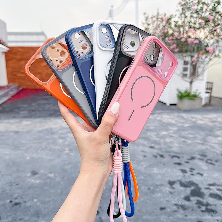 Custodia per telefono magnetica Mecha Style Change to 17 con cinturino da polso, For iPhone 17 Pro Max, For iPhone 17 Pro